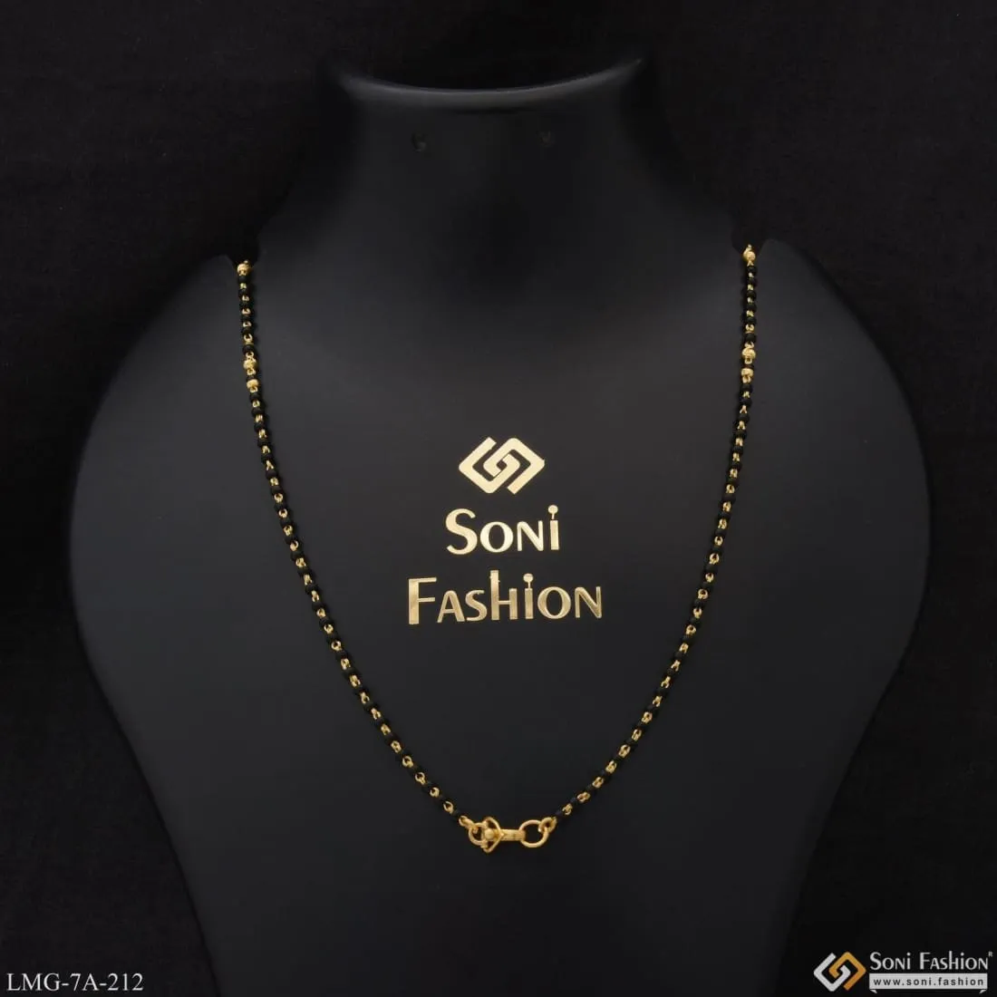 1 Gram Gold Plated 1 Line Glamorous Design Mangalsutra Dori for Women - Style A212