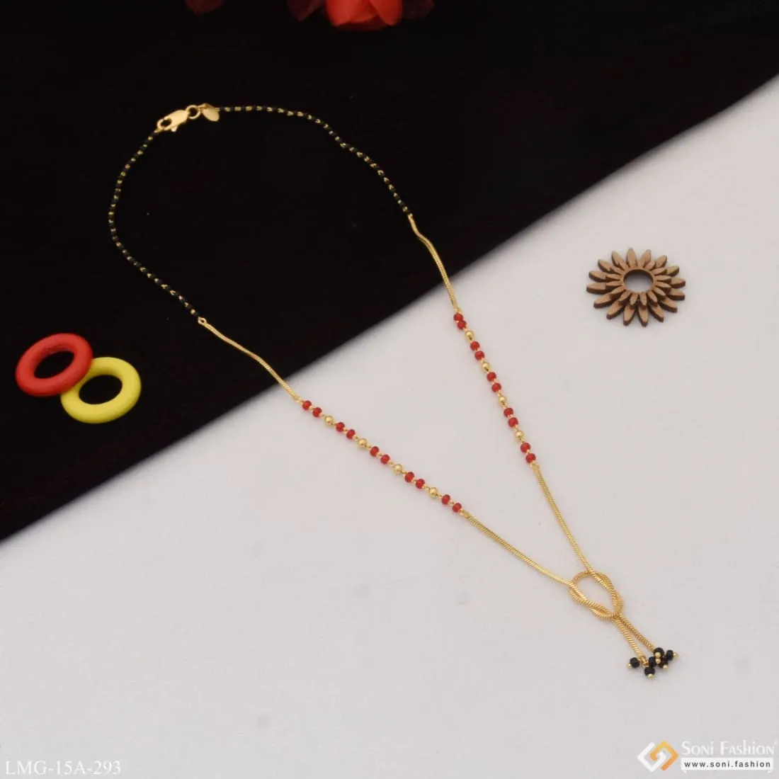 1 Gram Gold Plated Beautiful Design Pretty Design Mangalsutra For Women - Style A293