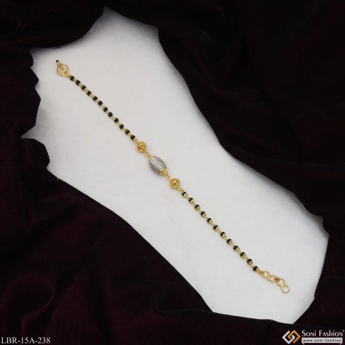 1 Gram Gold Plated Exclusive Design Mangalsutra Bracelet For Women - Style A238