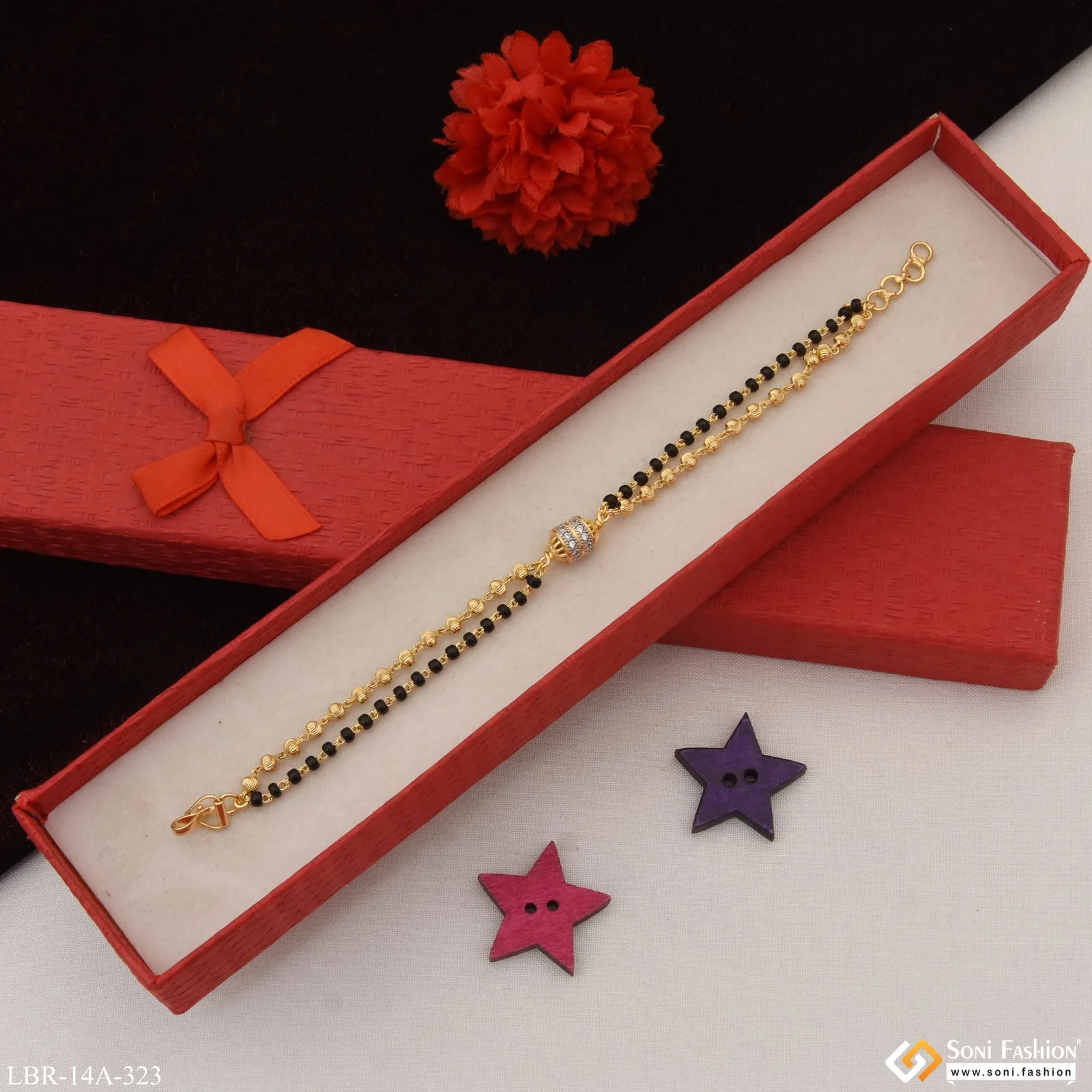 1 Gram Gold Plated Exclusive Design Mangalsutra Bracelet for Women - Style A323