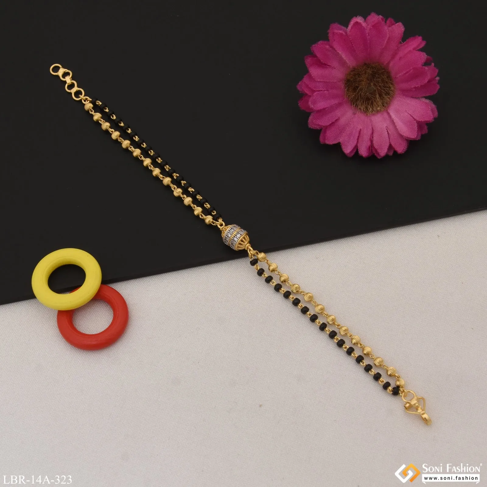 1 Gram Gold Plated Exclusive Design Mangalsutra Bracelet for Women - Style A323