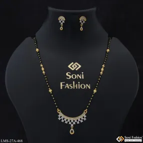 1 Gram Gold Plated Fashion-Forward Mangalsutra Set for Women - Style A468