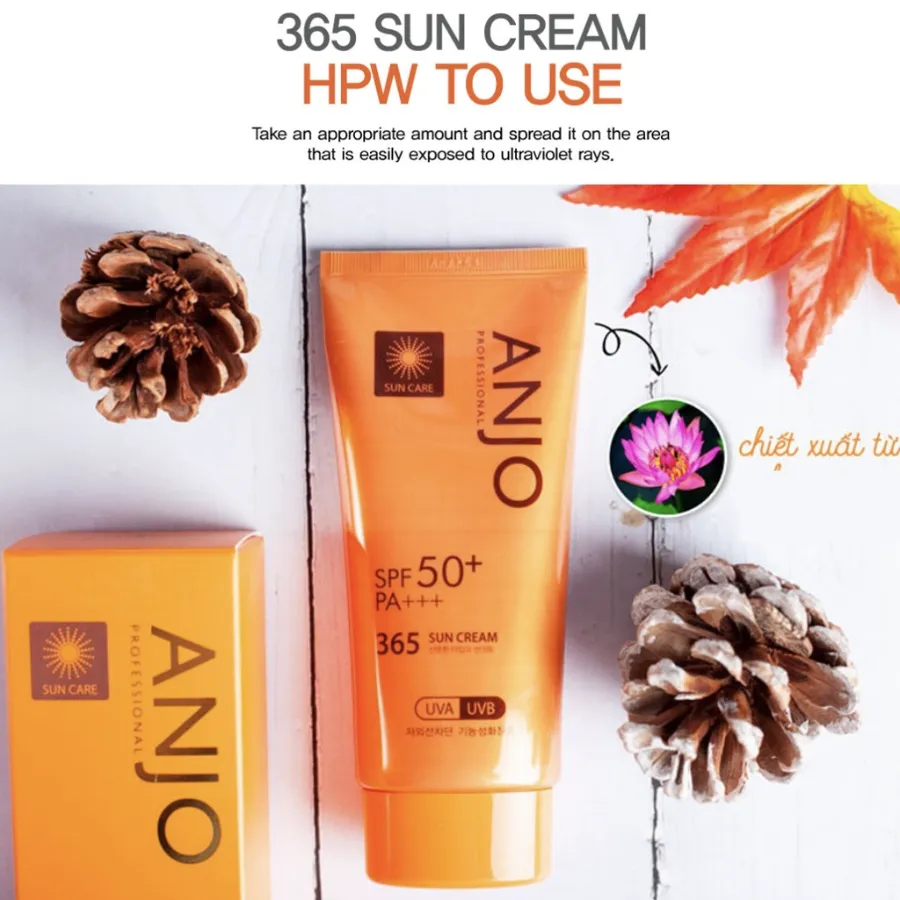 2pcs Anjo Professional 365 Sun Creams 70g SPF 50 PA    Sunscreens Facial Body UV Sunblock non-sticky moisturizing