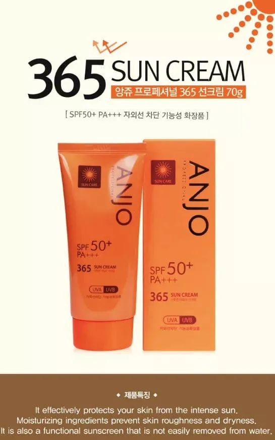 2pcs Anjo Professional 365 Sun Creams 70g SPF 50 PA    Sunscreens Facial Body UV Sunblock non-sticky moisturizing