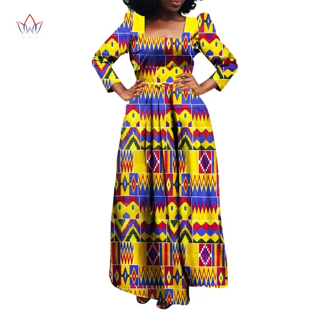 African Bazin Riche Dashiki Fabric Dresses Africa Wax Print Fashion Style Plus Size Clothing for Women