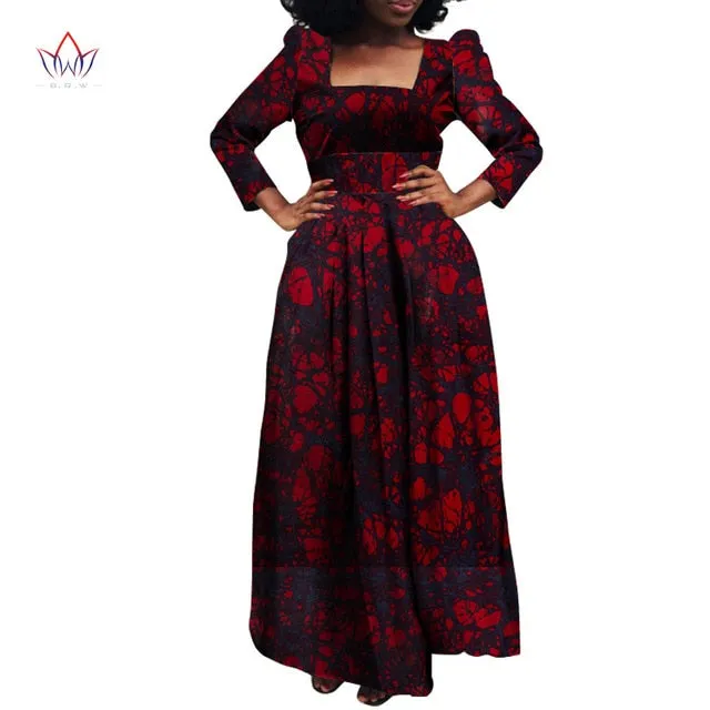 African Bazin Riche Dashiki Fabric Dresses Africa Wax Print Fashion Style Plus Size Clothing for Women