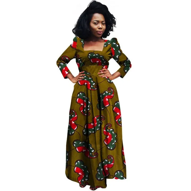 African Bazin Riche Dashiki Fabric Dresses Africa Wax Print Fashion Style Plus Size Clothing for Women