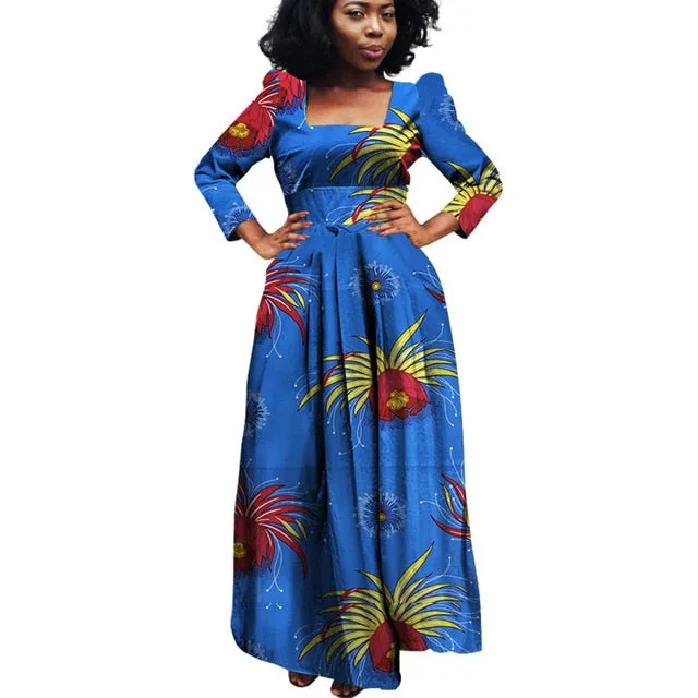 African Bazin Riche Dashiki Fabric Dresses Africa Wax Print Fashion Style Plus Size Clothing for Women