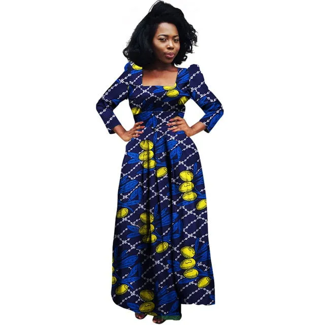 African Bazin Riche Dashiki Fabric Dresses Africa Wax Print Fashion Style Plus Size Clothing for Women