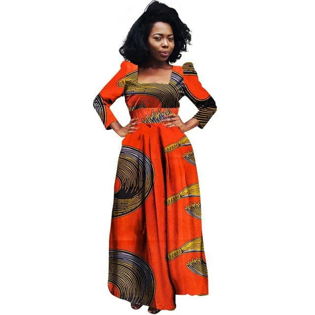 African Bazin Riche Dashiki Fabric Dresses Africa Wax Print Fashion Style Plus Size Clothing for Women