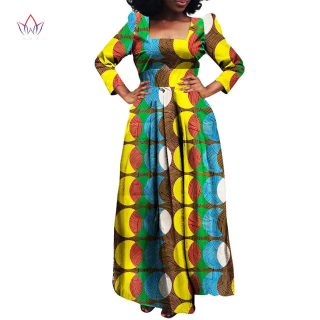 African Bazin Riche Dashiki Fabric Dresses Africa Wax Print Fashion Style Plus Size Clothing for Women