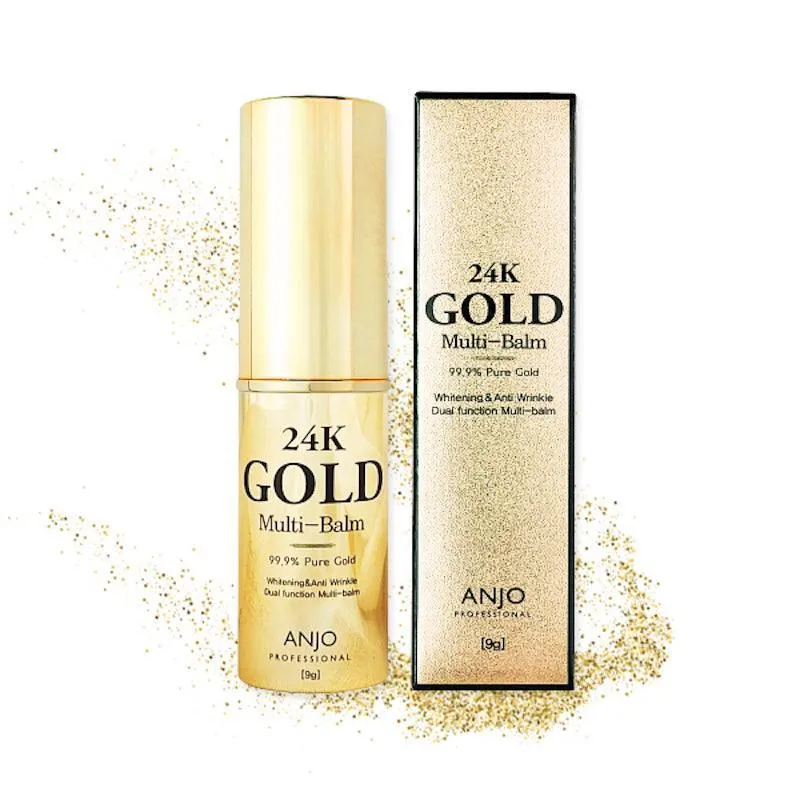 Anjo Professional 24k Gold Multi-Balm 9g Deep Hydration Skin Care Stick