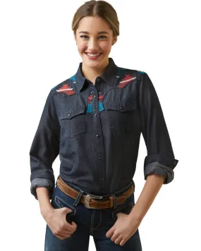 **Ariat Womens Dutton Long Sleeve Button-Up Shirt - Stylish and Comfortable Western Apparel**