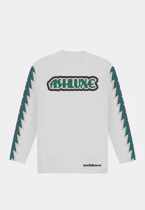 Ashluxe High Neck Longsleeve T-shirt White