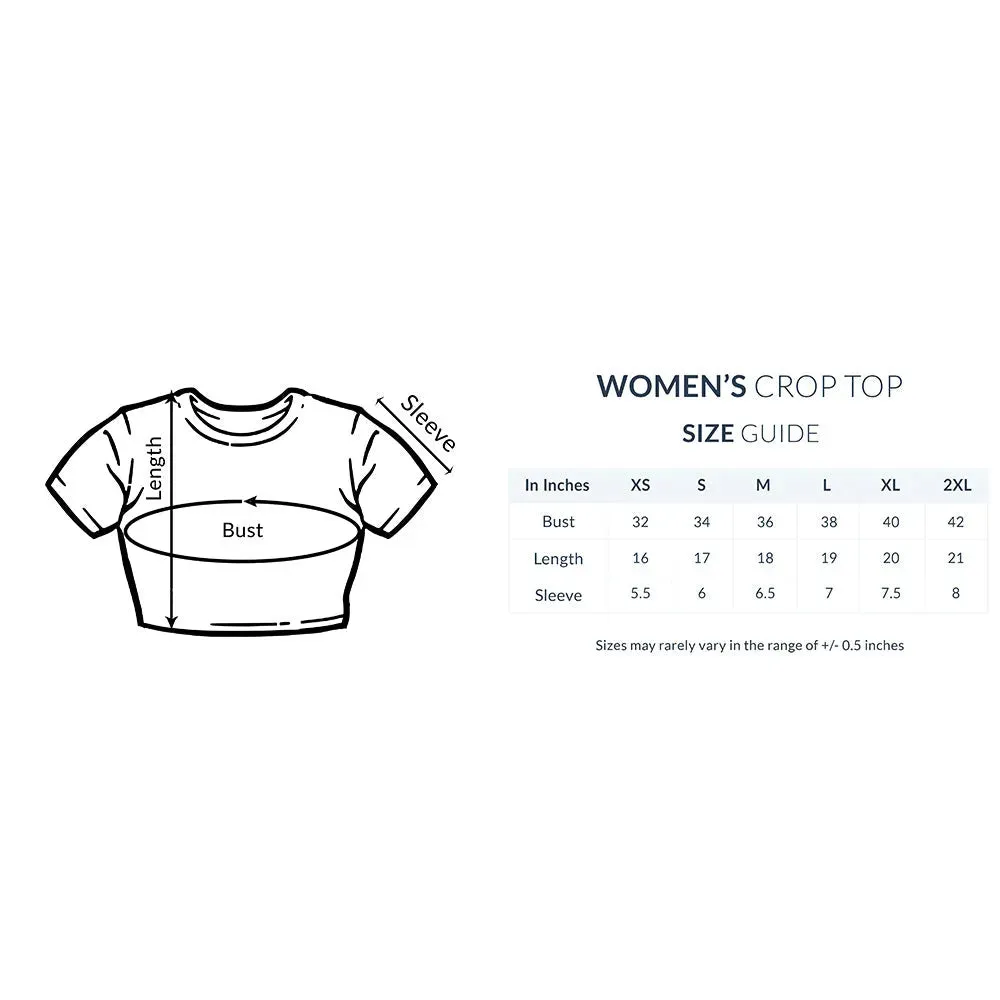 Awesome Typography Cotton Crop Top for Women