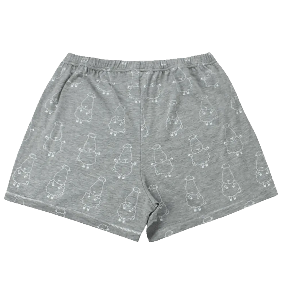 Baa Baa Sheepz Women Shorts Grey Big Sheep