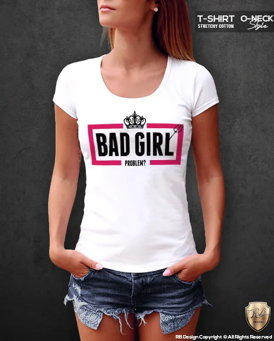 Bad Girl Women's T-shirt Devilish Inside Ladies Tank Top WD081 Pink