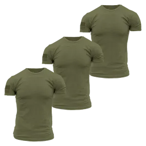 Basic T-Shirts - Military Green - 3 Pack