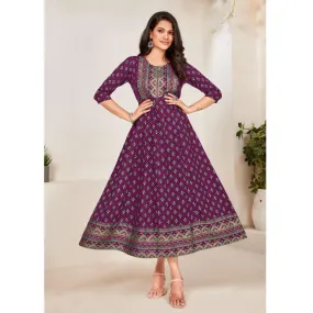 Beautiful Women Purple Ethnic Gown