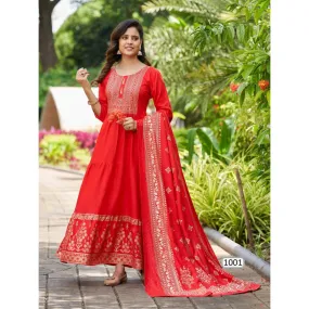 Beautiful Women Red Party wear Gown