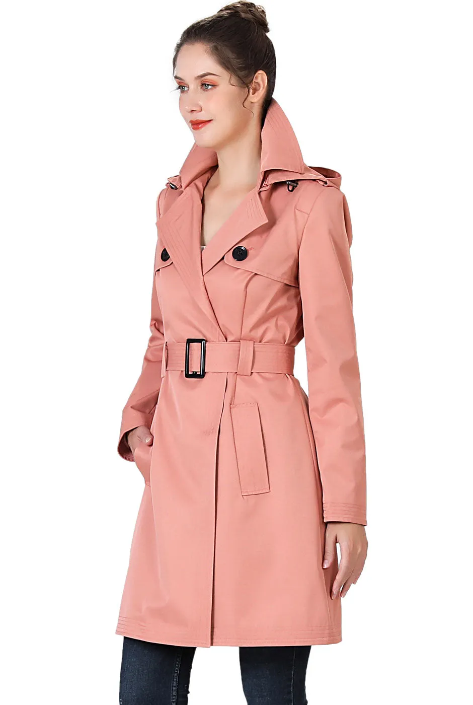 BGSD Women Gabby Waterproof Hooded Trench Coat