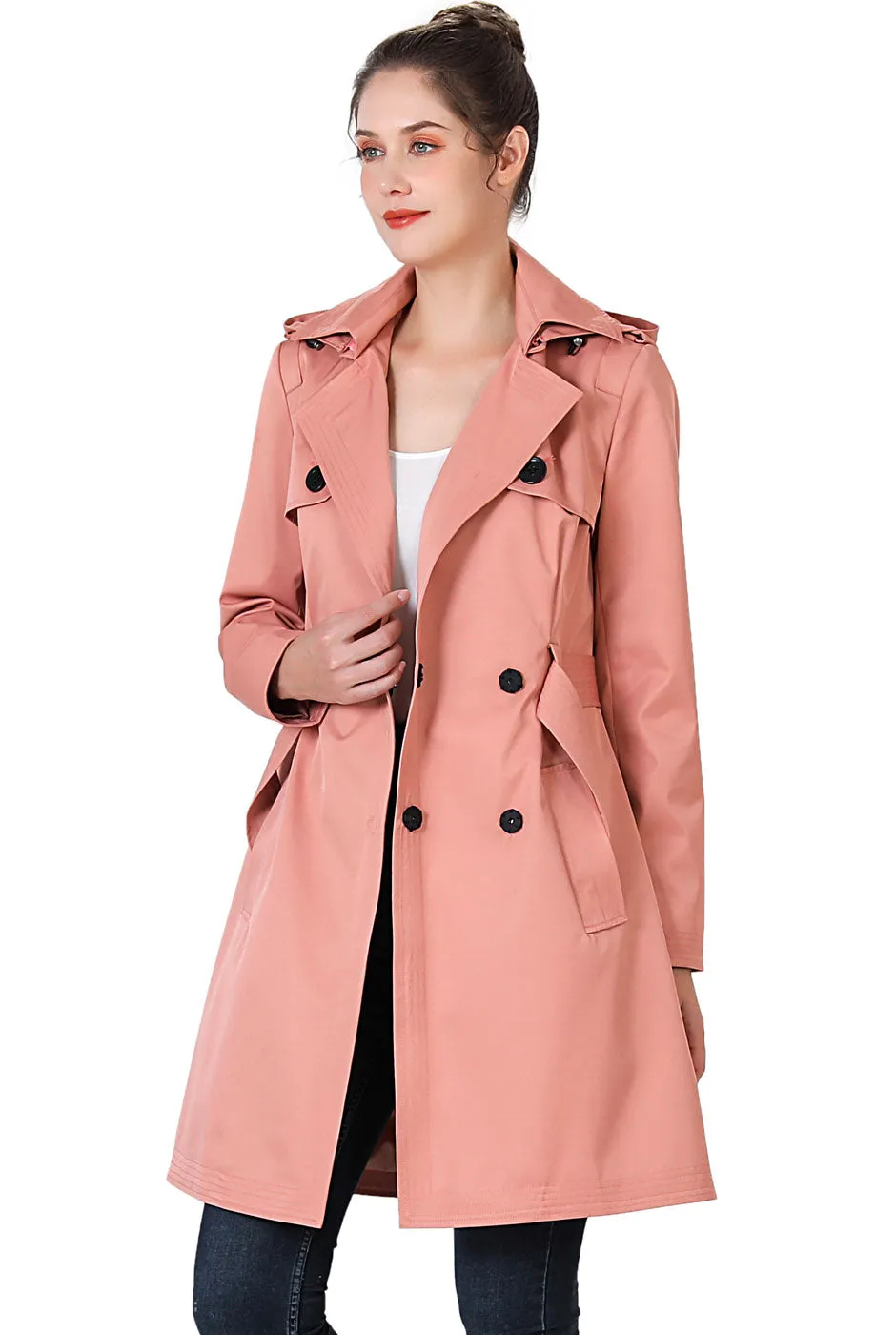 BGSD Women Gabby Waterproof Hooded Trench Coat