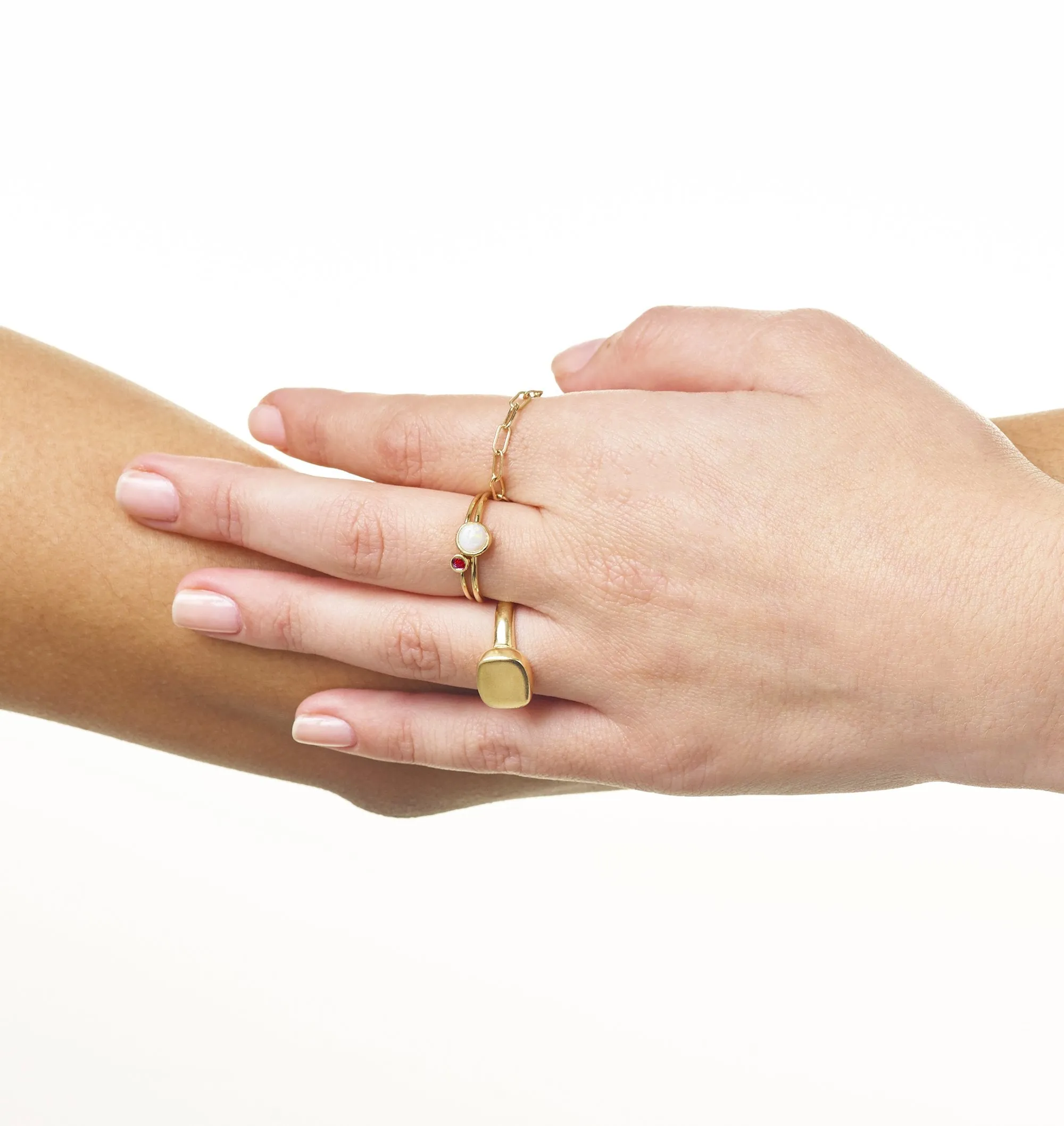 Birthstone Stacking Ring With Ruby