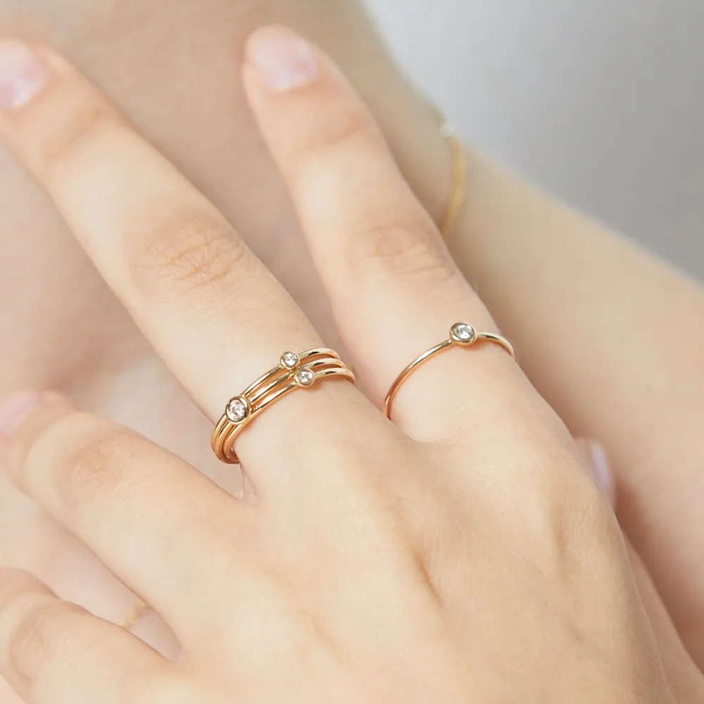 Birthstone Stacking Ring With Ruby