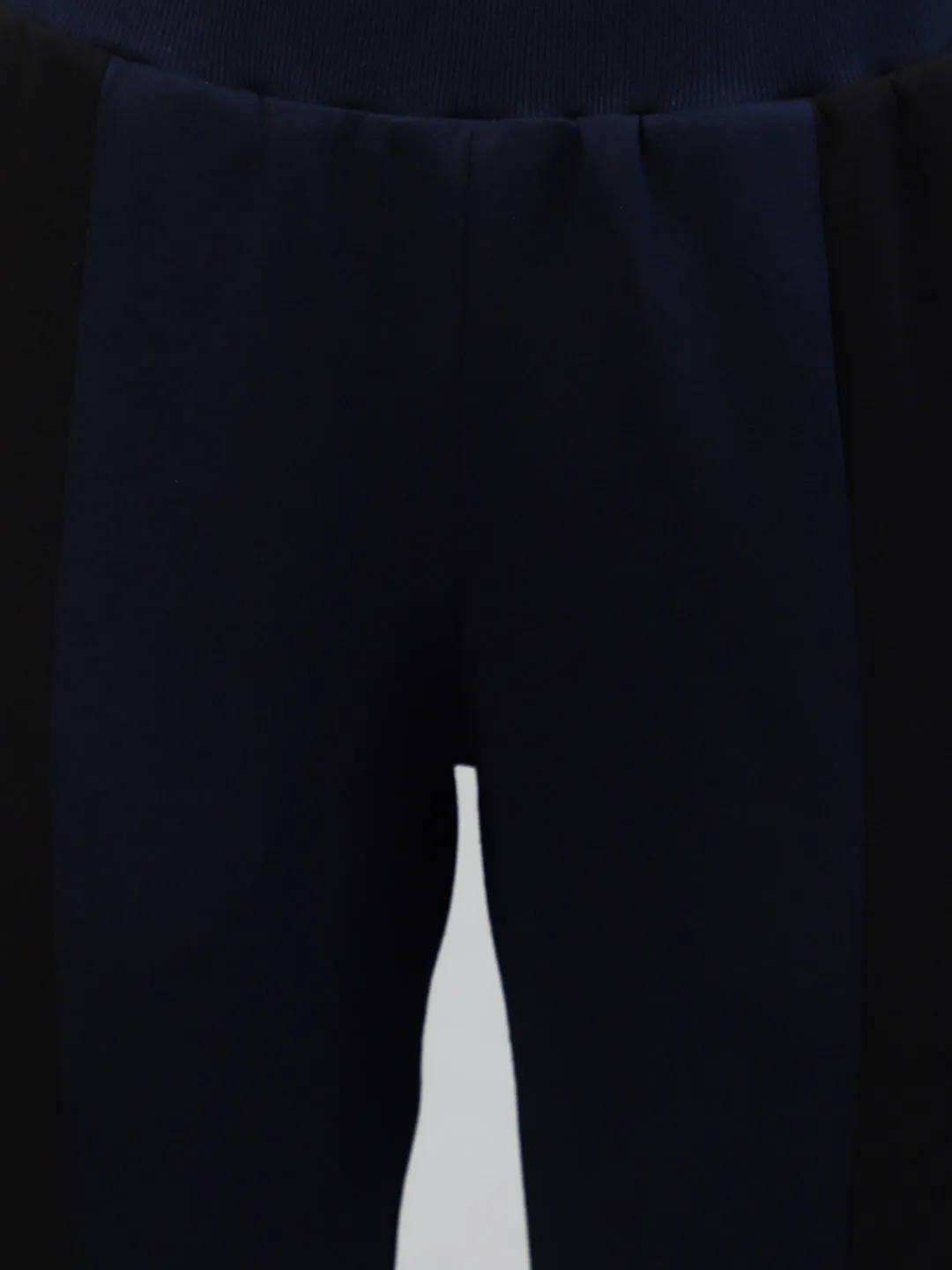 Black And Blue Color Blocked Trouser