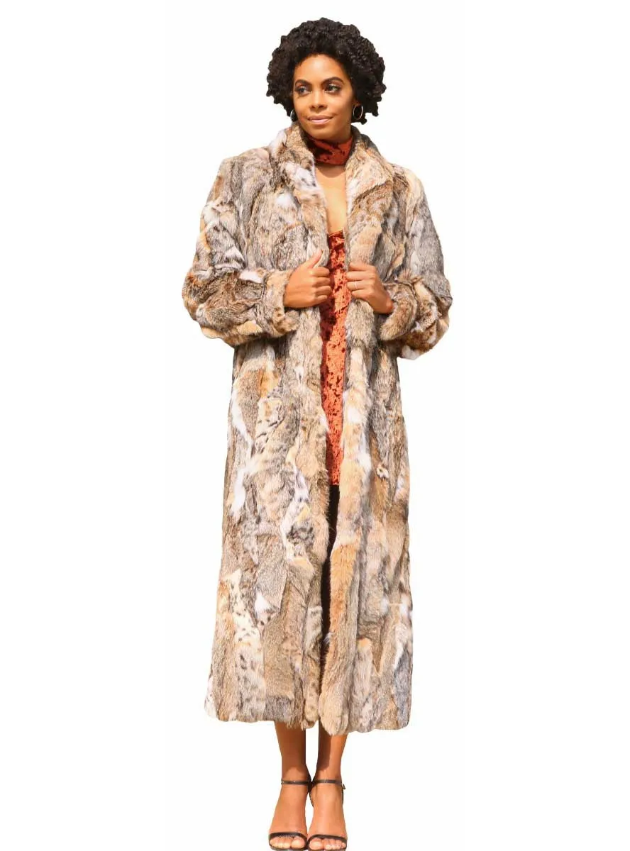 Bobcat Fur Coat with Optional Fox Fur Collar