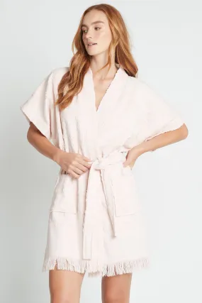 Burleigh Towelling Robe - Blush