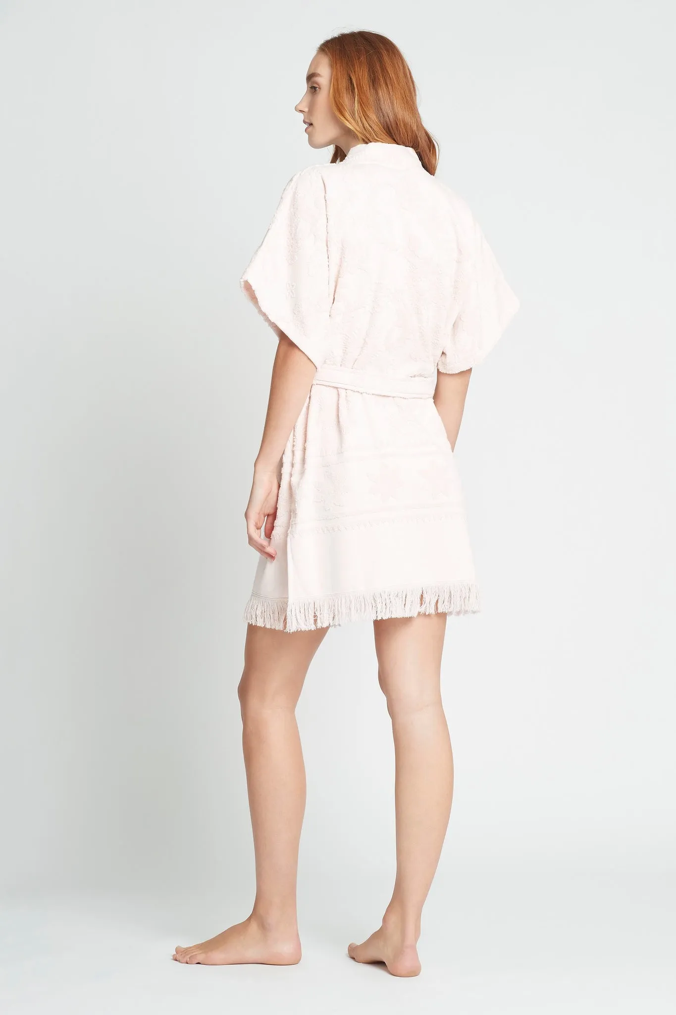 Burleigh Towelling Robe - Blush