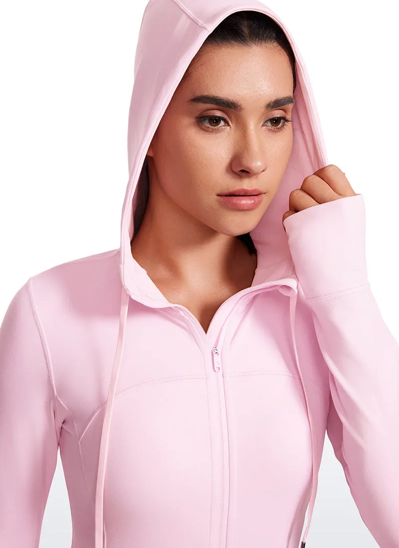 Butterluxe Full Zip Pocketed Hoodies Thumb Holes