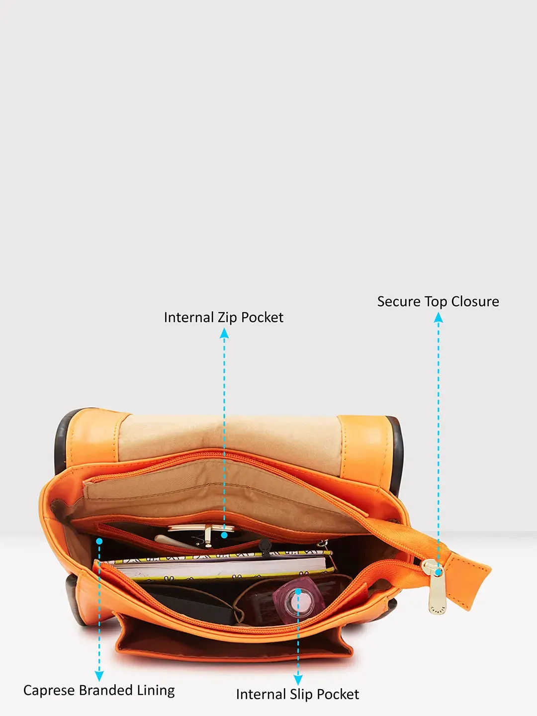 Caprese Gracie Backpack Medium Orange