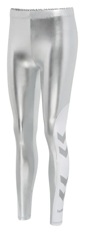 Charlotte Women Polyester Silver Tight