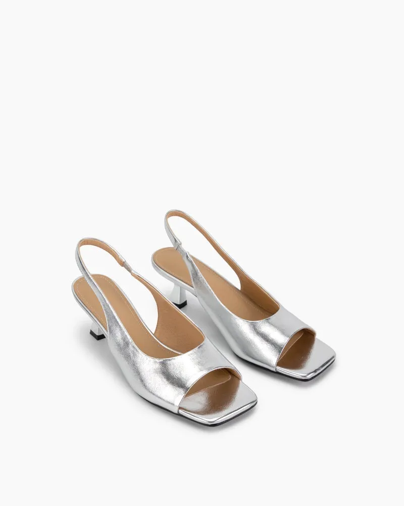 Chrissy French Vintage Low Heel Sandals