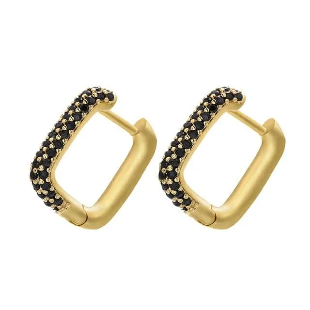 Classic Pave Hoop Earrings - 19 Colors