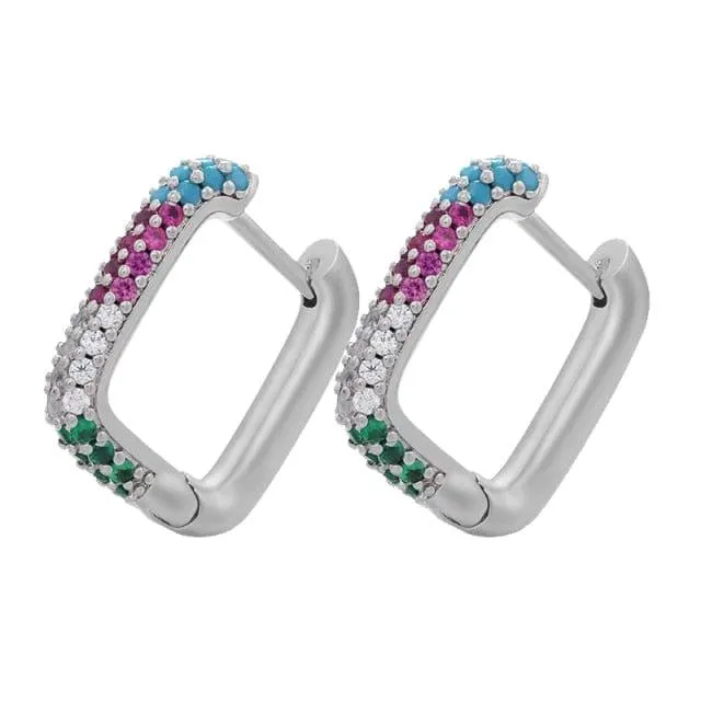 Classic Pave Hoop Earrings - 19 Colors