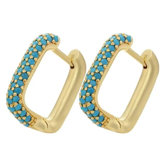 Classic Pave Hoop Earrings - 19 Colors