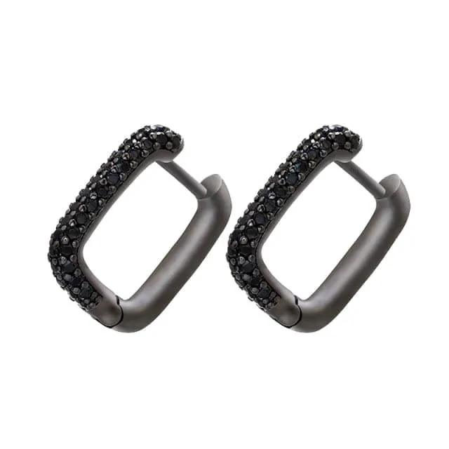 Classic Pave Hoop Earrings - 19 Colors