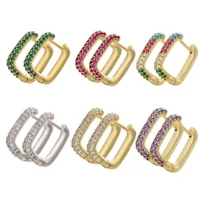 Classic Pave Hoop Earrings - 19 Colors