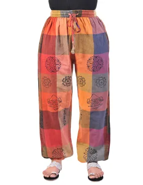 Colorful Hand Printed Women's Joggers