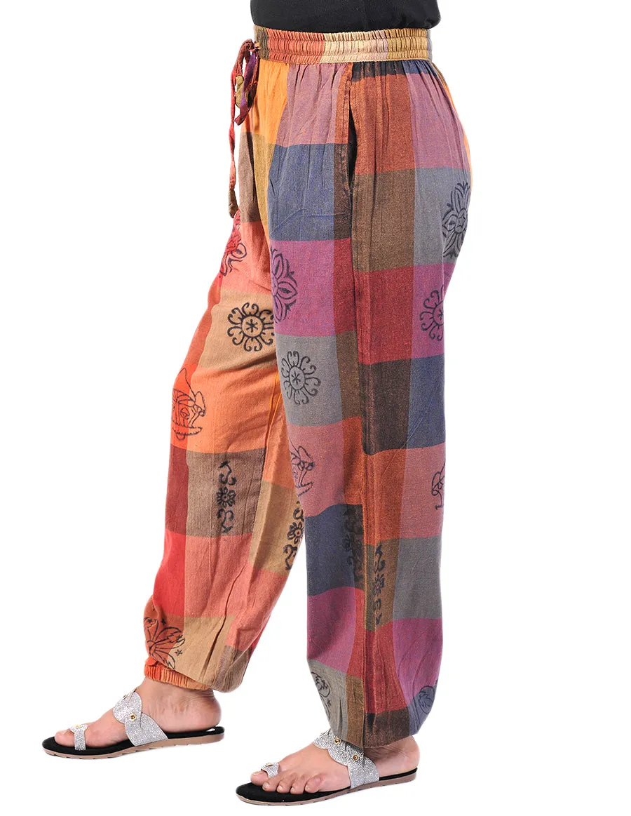 Colorful Hand Printed Women's Joggers