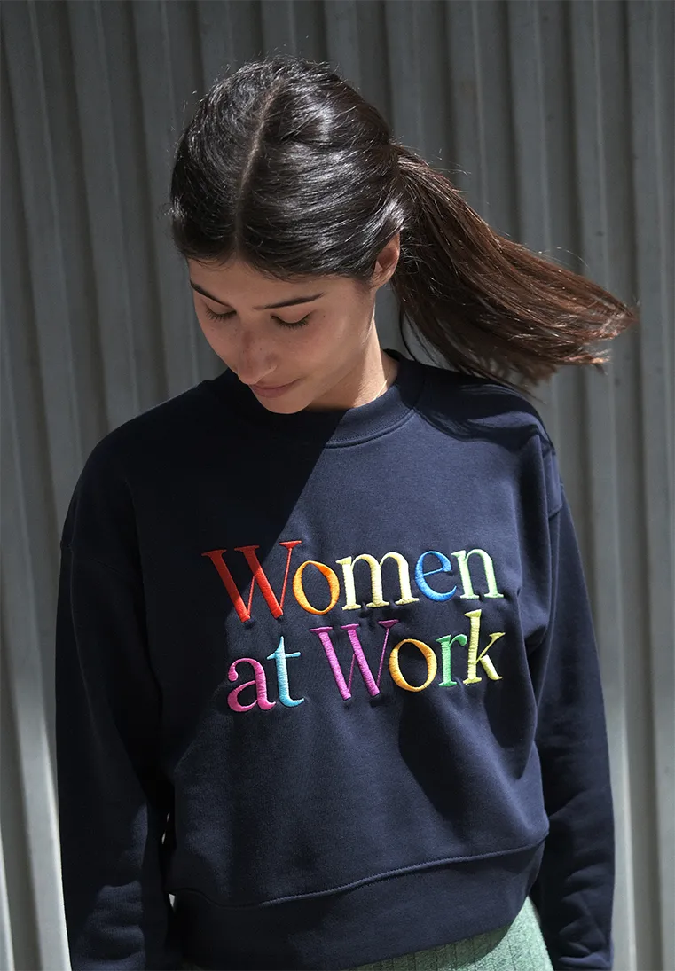 Cropped Women at Work Sweatshirt