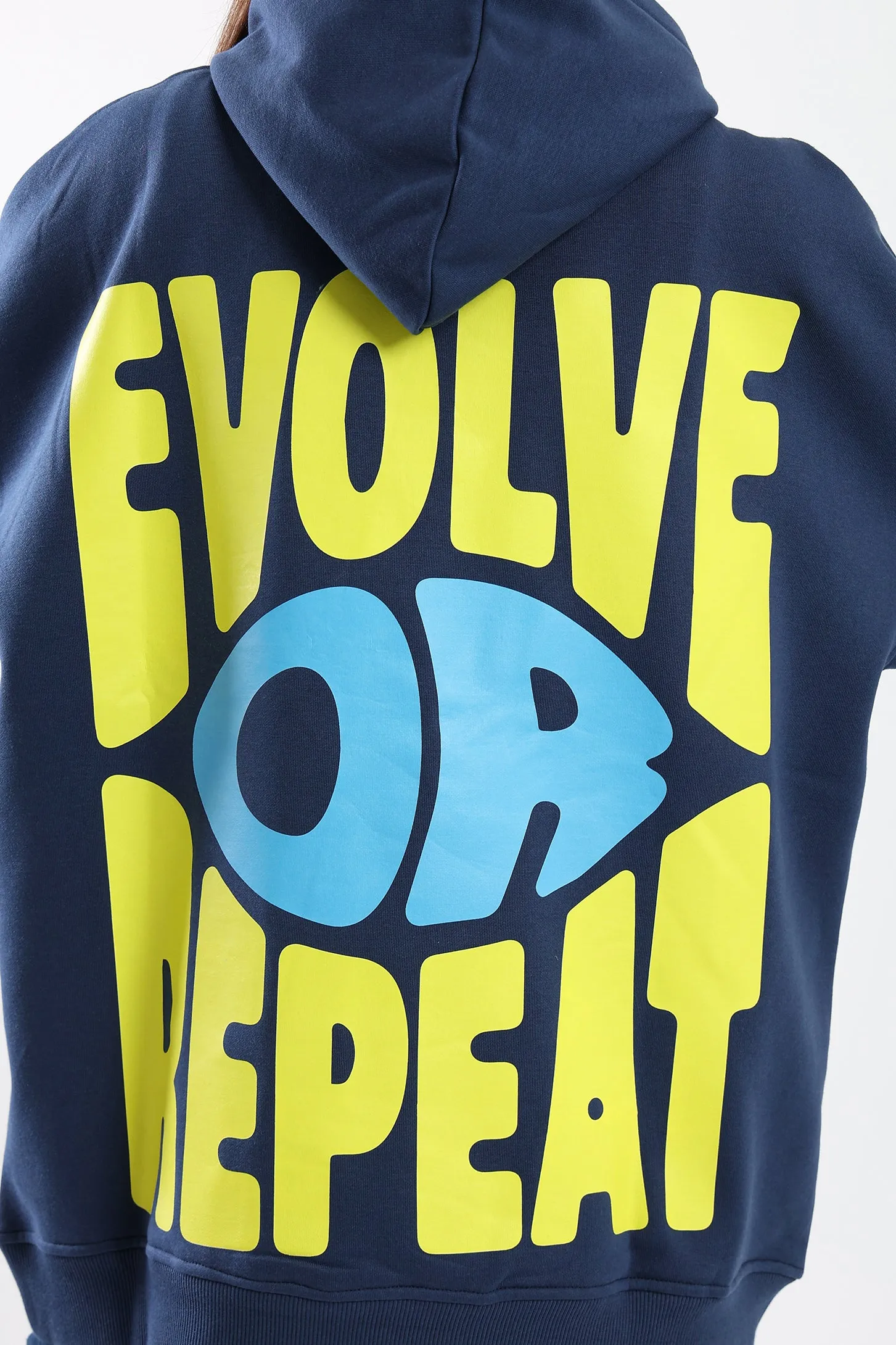 EVOLVE OR REPEAT HOODIE - NAVY