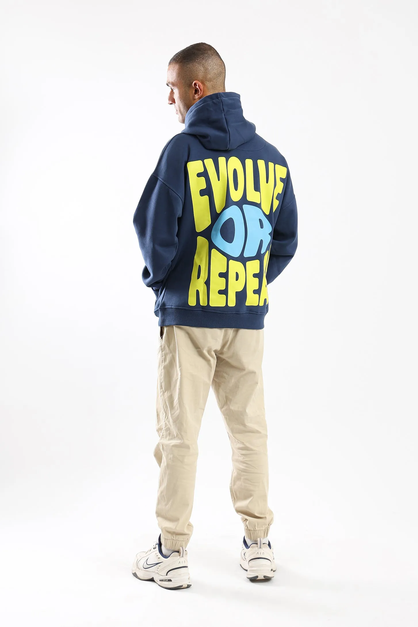 EVOLVE OR REPEAT HOODIE - NAVY