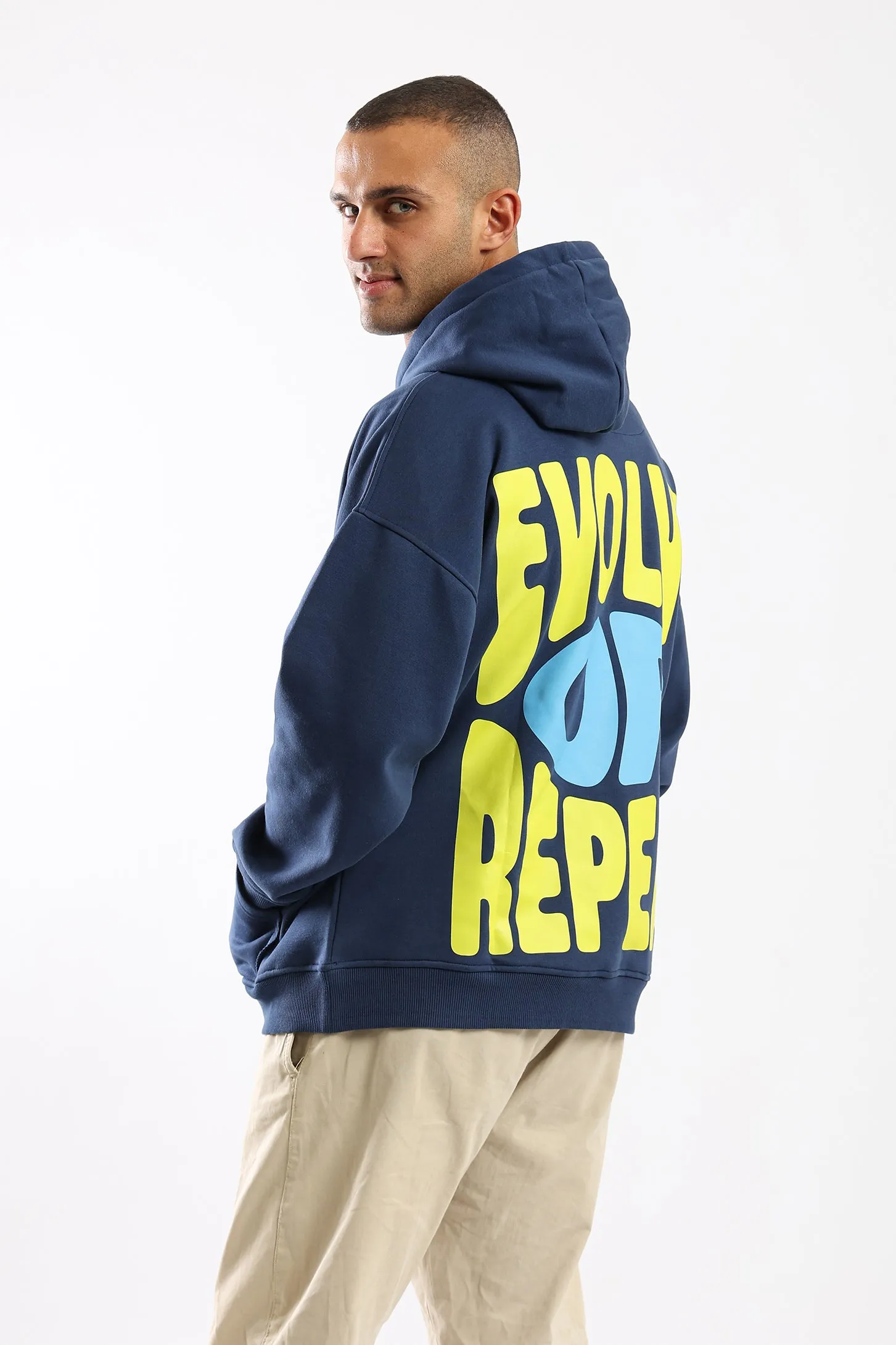 EVOLVE OR REPEAT HOODIE - NAVY