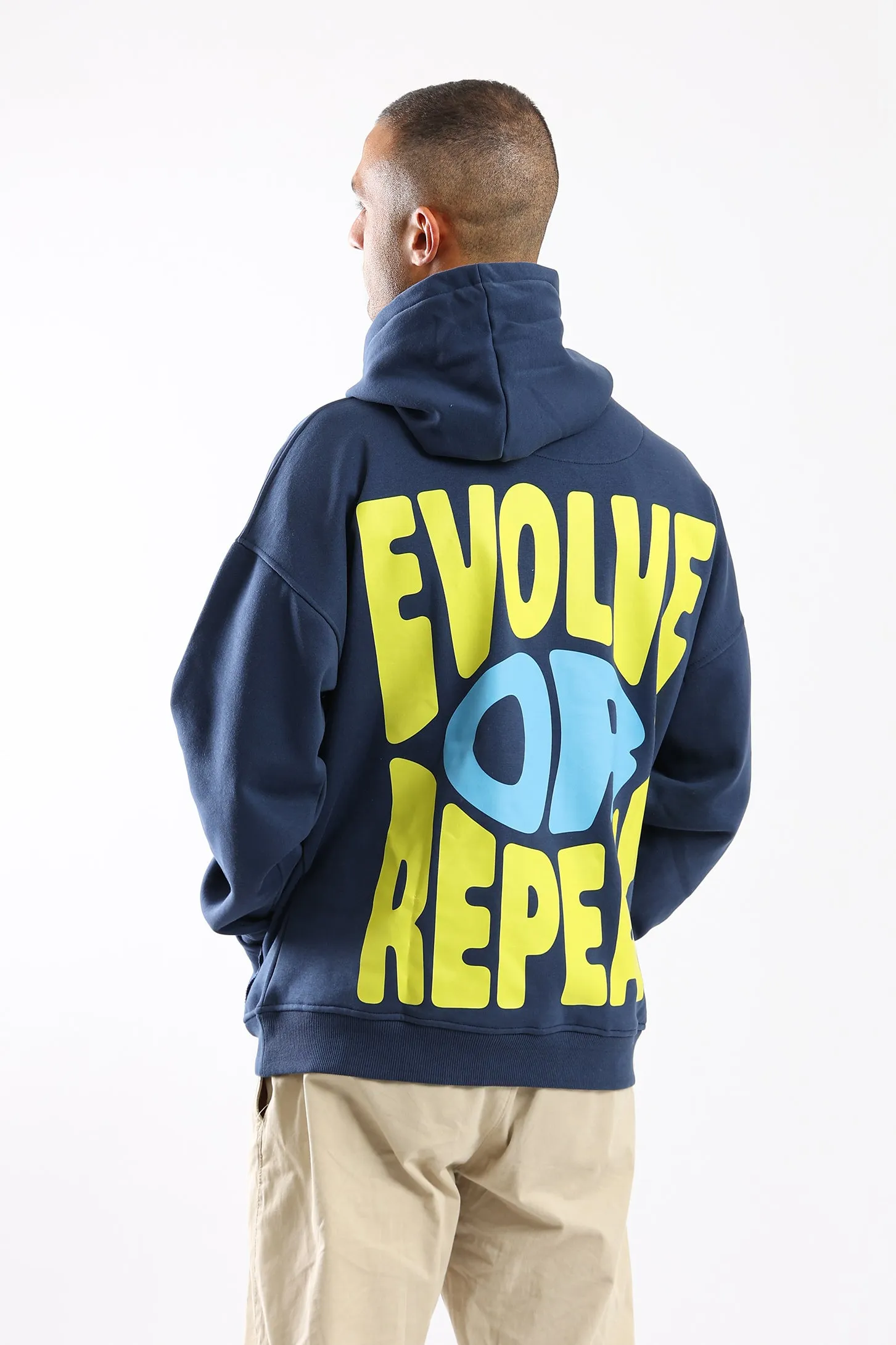 EVOLVE OR REPEAT HOODIE - NAVY