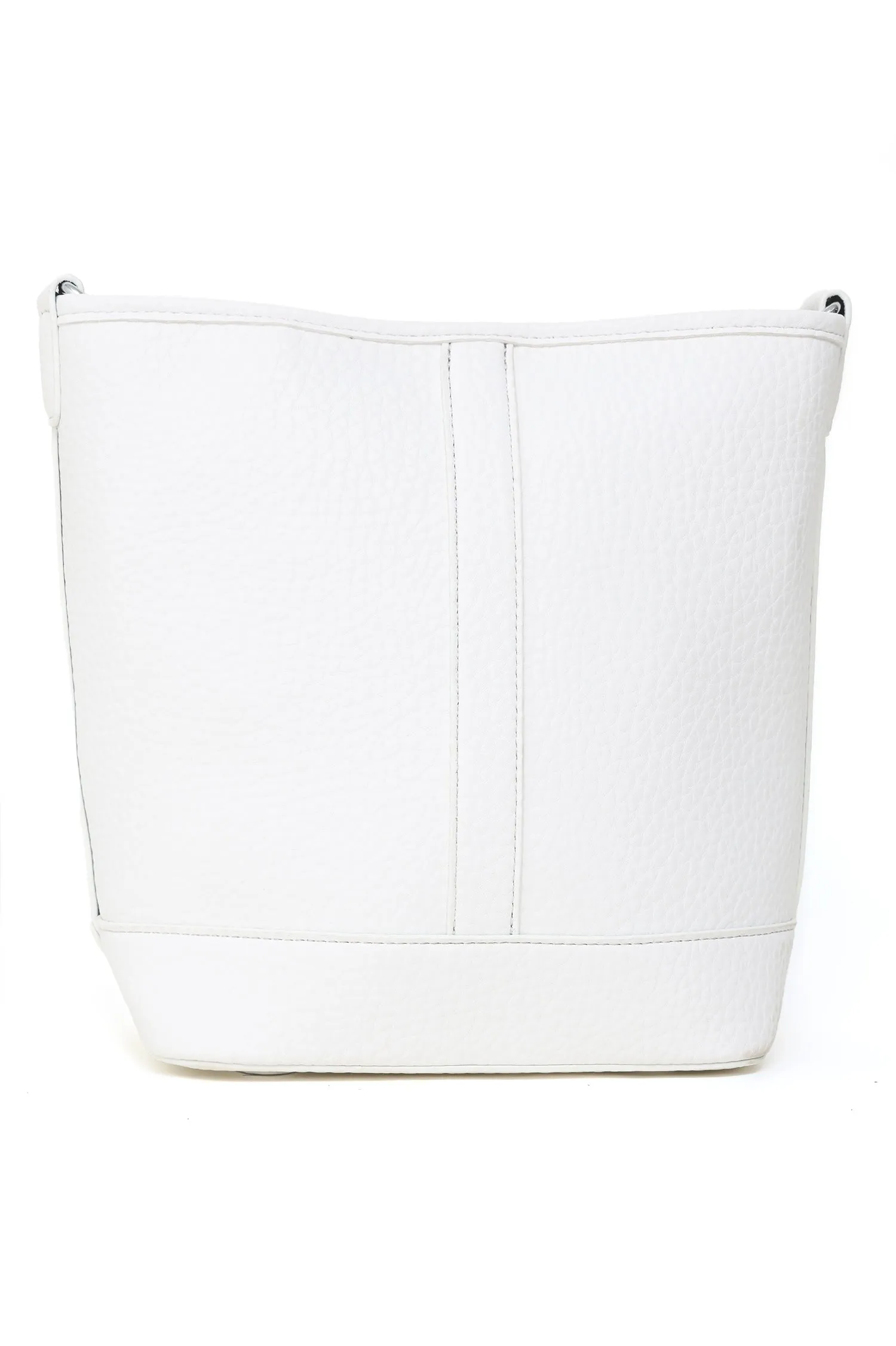 FAUX LEATHER BAG-WHITE