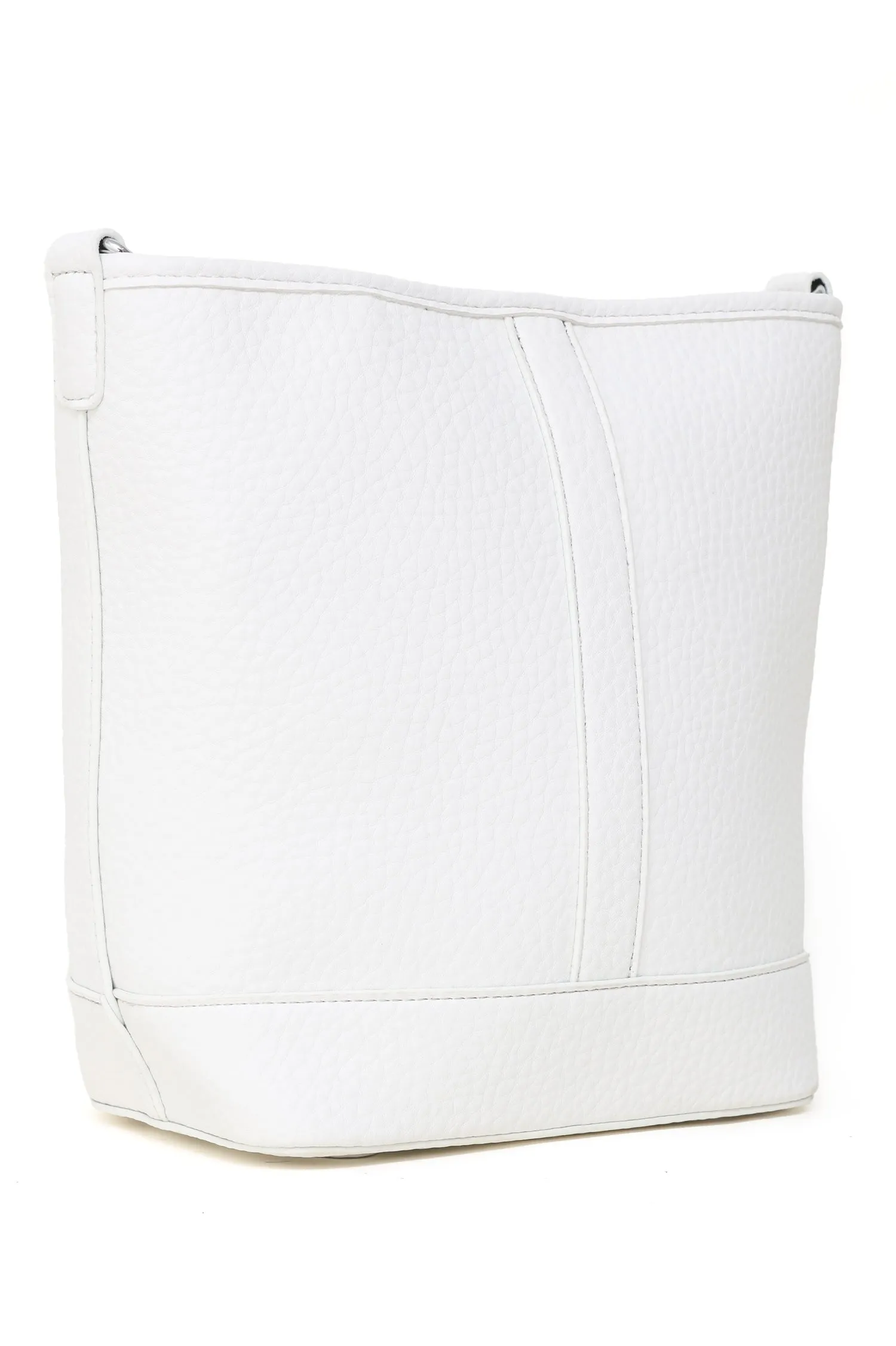 FAUX LEATHER BAG-WHITE